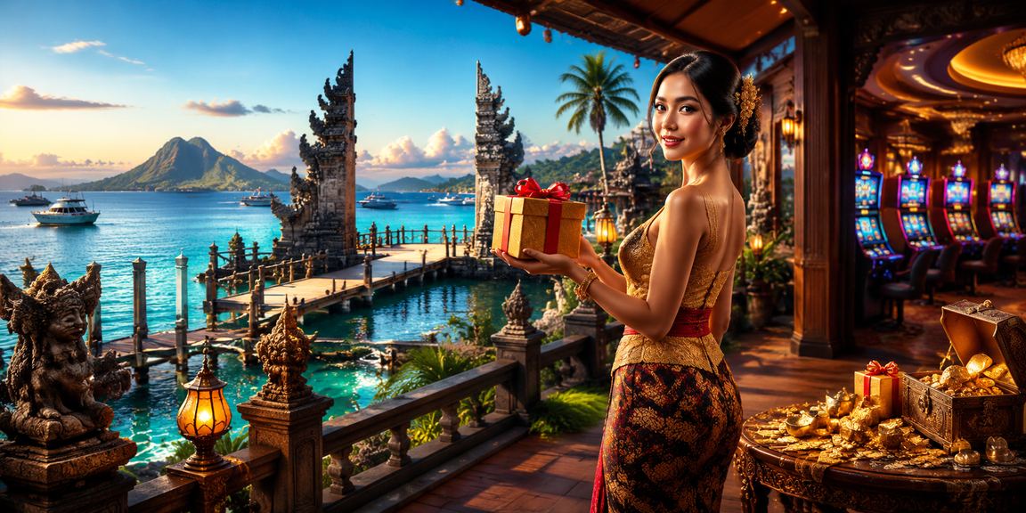 Suasana pantai tropis dengan perangkat digital menggambarkan keamanan data online